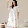 Cooling Modal Cotton Summer Nightgown: Women's Loose Short Sleeve Sleep Dress