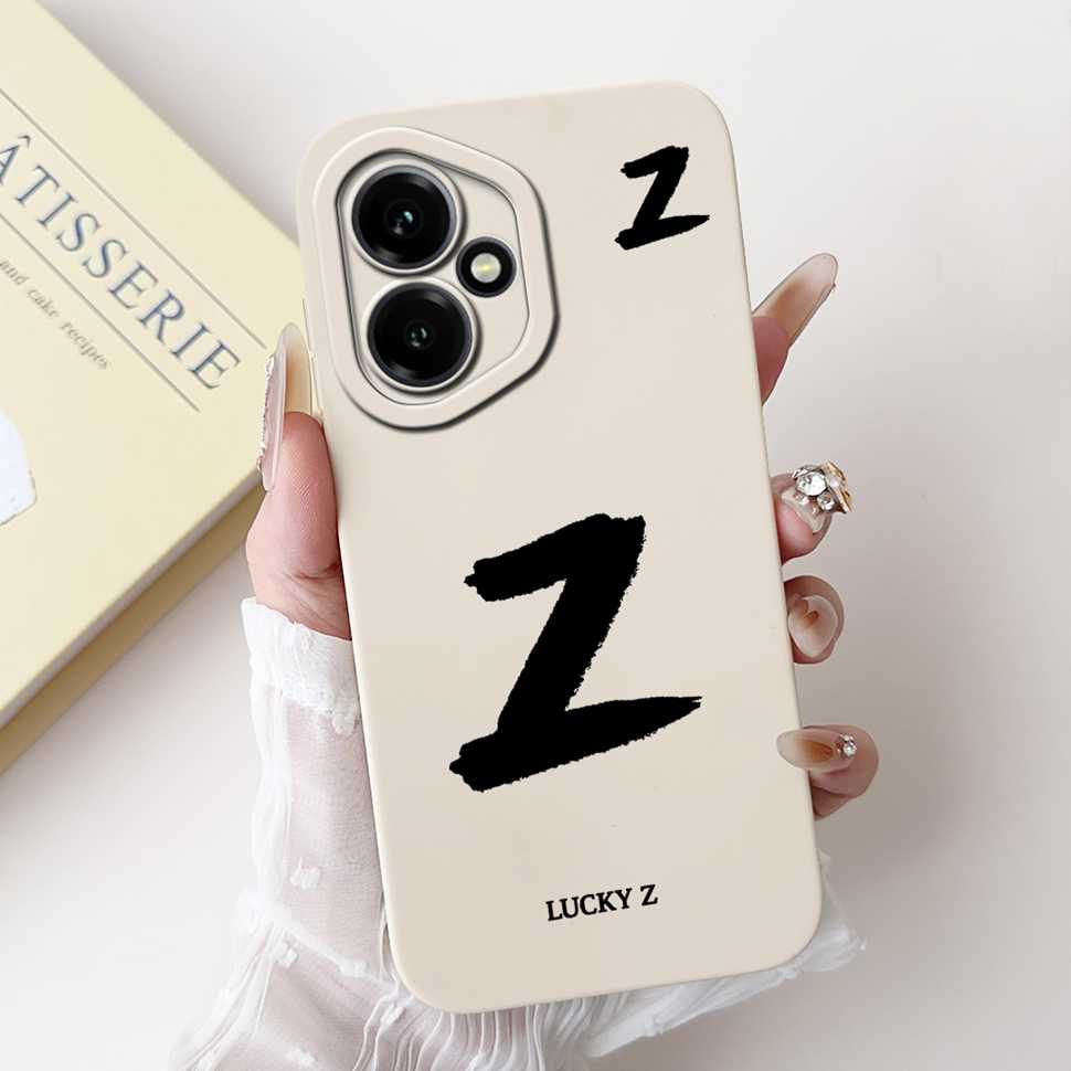 For Honor 400 5G 6.55" Case Fashion Lucky Letters A-Z Soft Silicone Cover For Huawei Honor400 5G DNY-NX9 Phone Shell Bumper