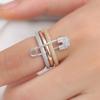 Anillos Apilados Tendencia de Moda Estilo Callejero Regalo Para Amigos, Sorpresa de Cumpleaños Anillo de Circonita Joyería Regalos