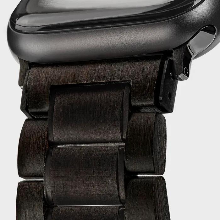 Apple Watch Wood Strap 38/40/42/44mm Black Compatible with SE/6/5/4/3/2/1