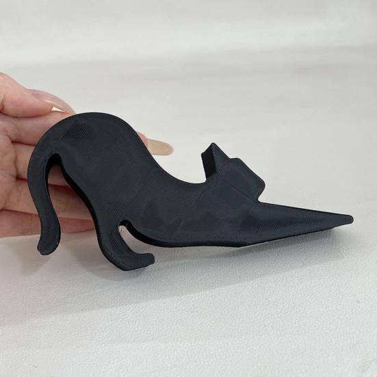 Stretched Cat Door Stopper Wedge Anti-slip Windproof No Drilling Anti-collision Carpet Tile Concrete Wooden Floor Kitten Decorative Doorstop