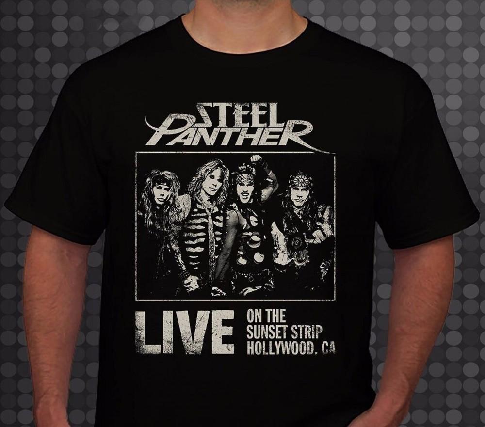 Steel Panther - American Rock Band Cotton Black Full Size T Shirt BL460 Unisex T-Shirt S