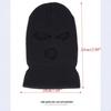 Herren Winter Ski- & Radsport Wollstrick Gesichtsmaske - Drei-Loch-Design