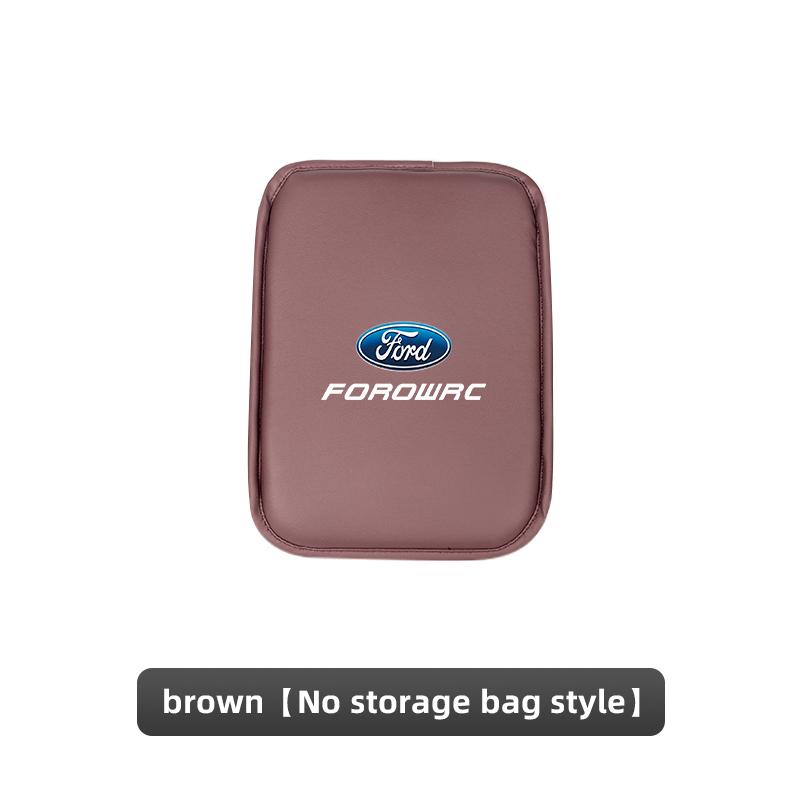 Car Armrest Pad Auto Armrest Mat Storage Bag Leather Interiors For Ford Focus Fiesta C-Max ST Mondeo Explorer Transit Kuga F150 rf22