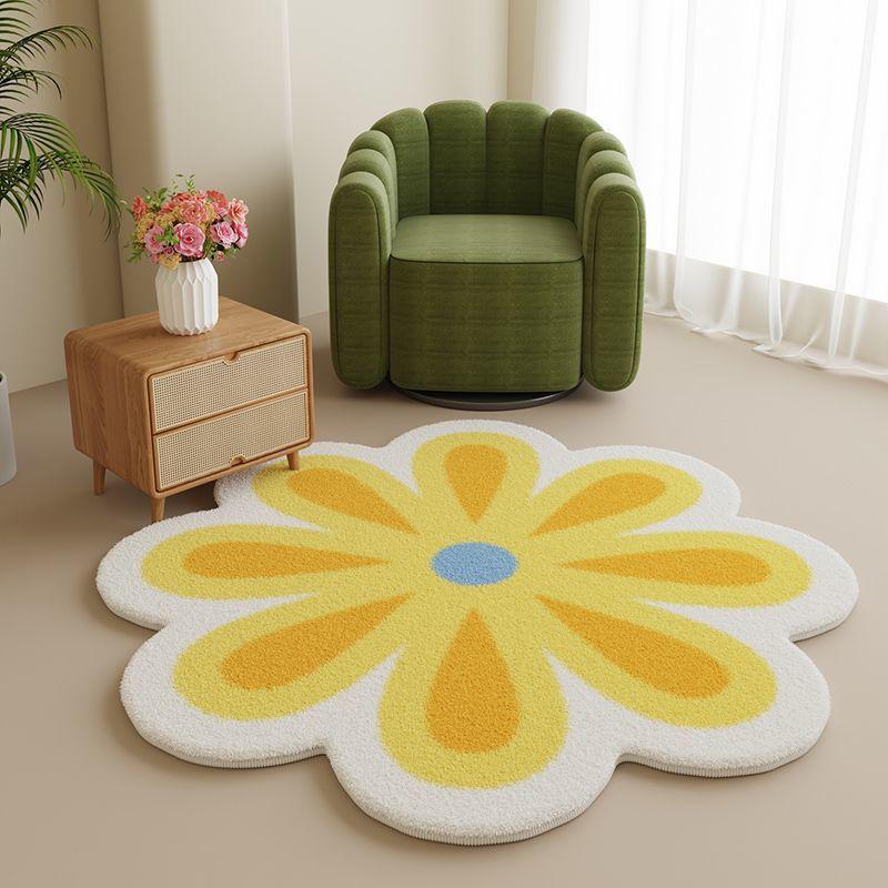 Irregular Flower Carpet Simple Living Room Carpet Home Bedroom Bedside Plush Carpet Cloakroom Soft Non-slip Carpet