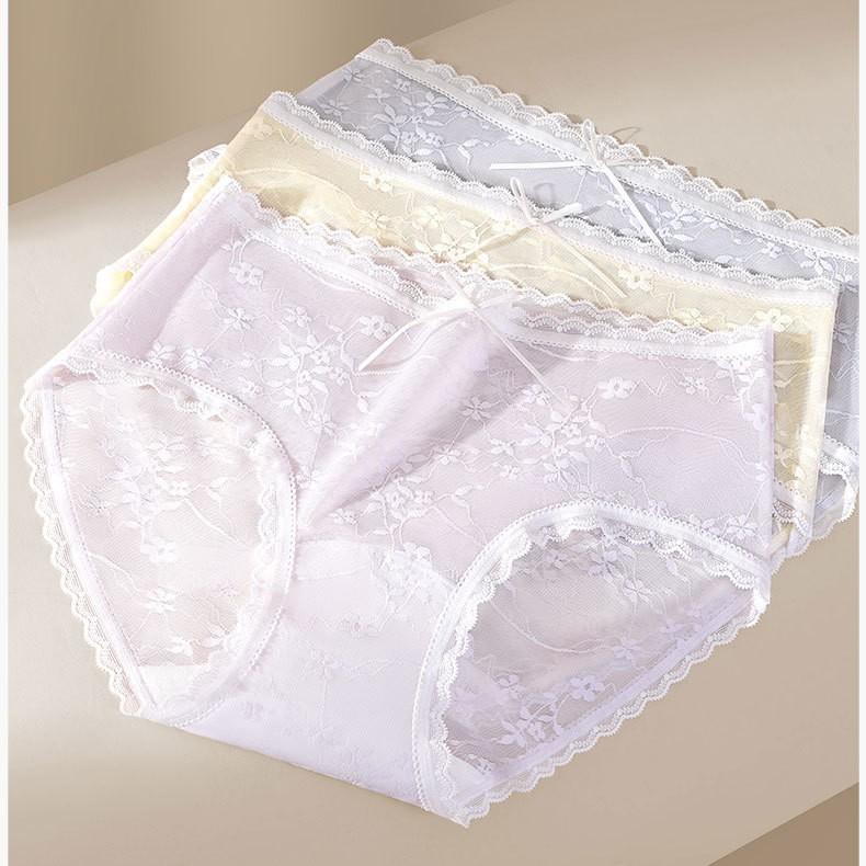Slip a triangolo estivi da donna, nuovi, cinesi, sexy, in pizzo jacquard a rete, ad alta elasticità, a vita media