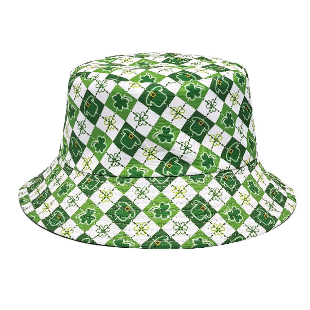 Saint Patrick Floral Digital Print Vintage Style Sun Hat For Spring Party And Outdoor