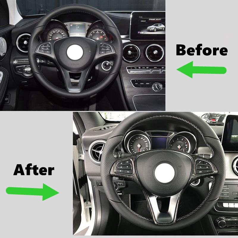 Car Steering Wheel Panel Frame Cover Trim For Mercedes Benz A B C E GLA CLA GLC GLS GLE V Class W246 W205 W213 C117 X253 W447