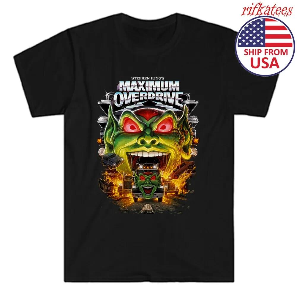 Maximum Overdrive Horror Movie Men's Black T-Shirt Size S to 5XL Unisex T-Shirt