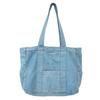 Denim Solid Color Large Capacity Tote Bag Daily Leisure Durable Shoulder Bags High Quality Casual Versatile Sweet Bags