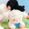 Sheep Plush Toy Mouth with Magnet Soft Lovely Kissing Lamb Plushies Decoration White/Black Sheep Doll Key Ring Bag Hanging Ornament Couple Gift