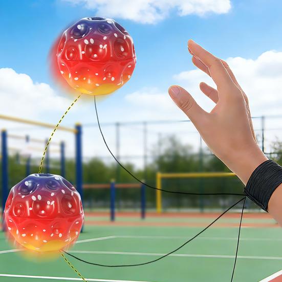 Regenbogen Stressball mit Armbandseil Stressabbau Ball Quetschspielzeug Konzentrationshilfe Anti-Angst Fidget Ball Handentspannung Spielzeug