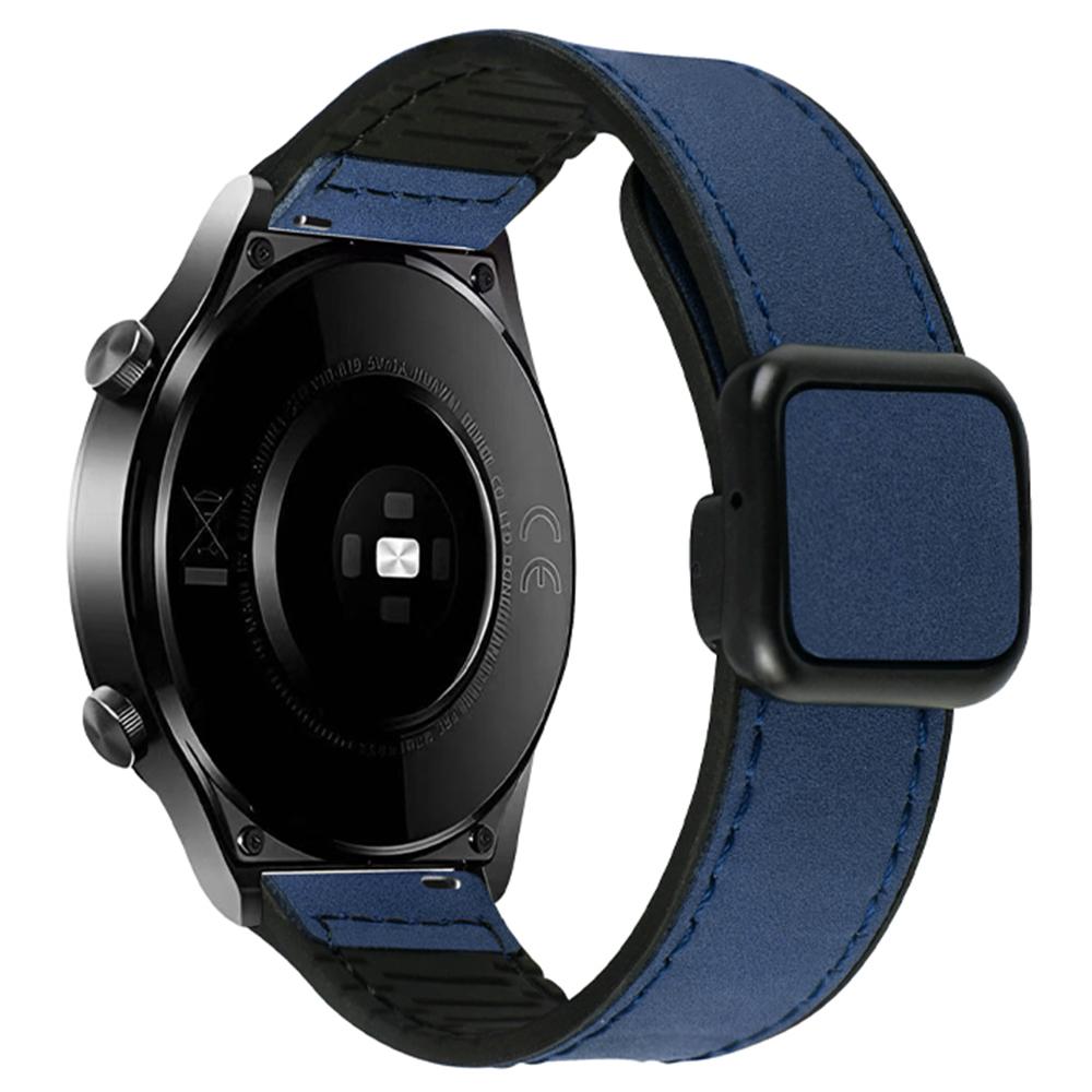 Für Garmin Venu 3/Venu 2/Vivoactive 4 22mm Uhrenarmband Magnetische Faltschließe Leder+Silikon Armband