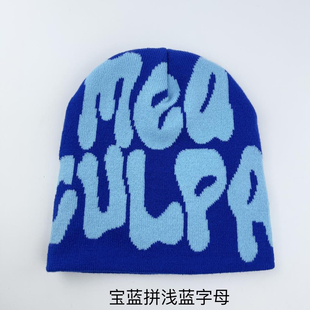 New Fashion Knitted Hat Men's and Women's Street Hip Hop Alphabet Wool Hat Cold Hat Baotou Ins Tide