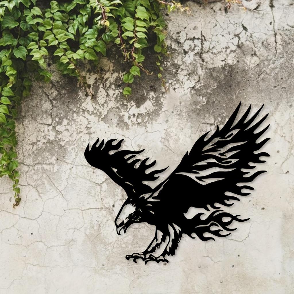 1pc Flying Eagle Metal Wall Art, Retro Decoration for Bar Kitchen Coffee, Halloween Christmas New Year Gift