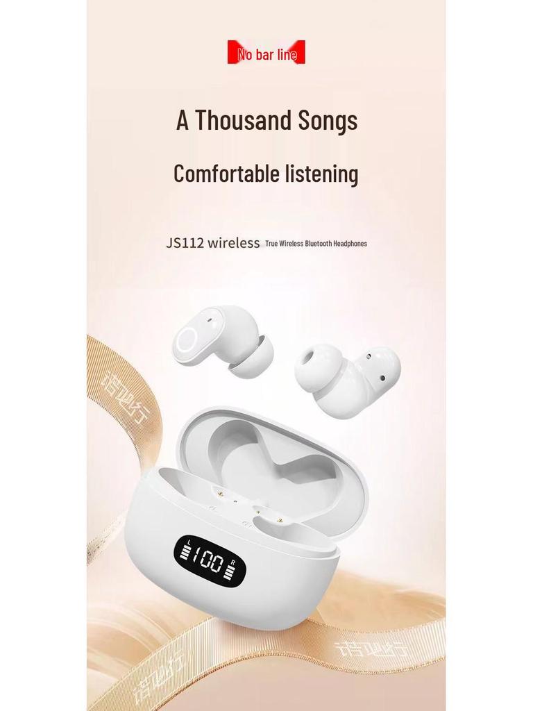 PDDdy Wireless Noise Cancelling Bluetooth Earphones - Mini, Stylish, Long Battery, Sports-Ready