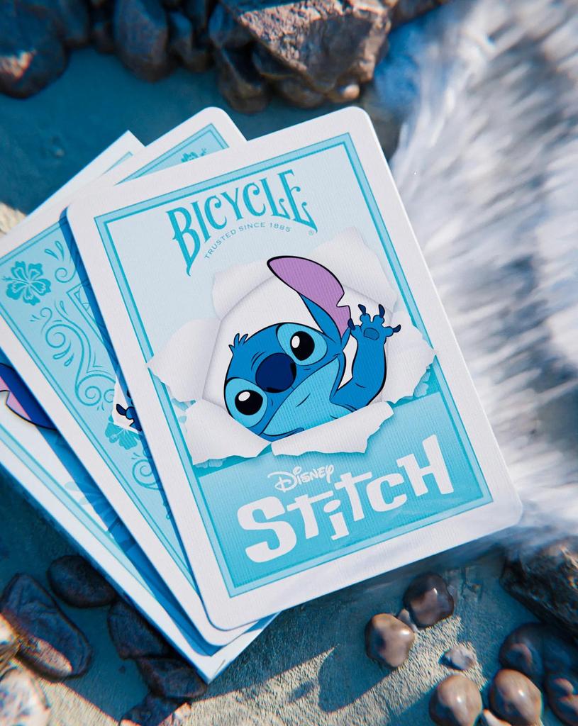 Tenyo Disney Bicycle Playing Poker Size x Ages 6 and Up Cards, Stitch, (6.3cm 8.8cm),