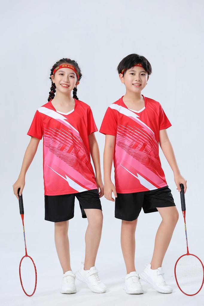 Quick-Dry Unisex Volleyball & Badminton Sports Set: Short Sleeve Jersey