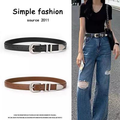 Belt Women'S Leather Decorative Black Belt Premium Design Niche Jeans Belt