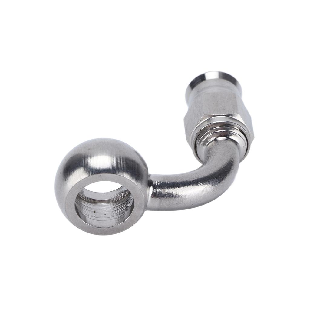 AN‑3 Banjo Eye Brake Hose Fitting Stainless Steel 90 degrees Adapter Automobile Accessories