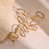 CARLIDANA Mini Zircon 12 Birthstone Rings for Women Stainless Steel Gold Color Finger Ring Engagement Wedding Jewelry Gift