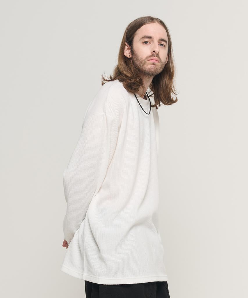 CARGOBROS Round Overfit Long Sleeve Knit (White)