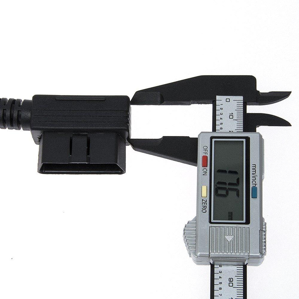 CarAngels 16PIN Extension 2 Splitter Cable 50cm Harness 2 Port L-Shape for OBD2