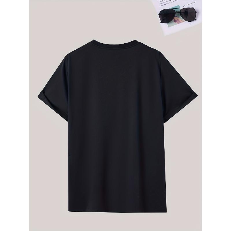 Men's Graphic T-Shirt - Breathable & Lightweight,Black with Yellow Scorpion Print,Round Neck Tee for Casual Attire & Outdoor Activities