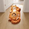 2D Cat-Shaped Area Rug Non-Slip Cartoon Carpet Cute Home Decor Carpet  Living Rooms