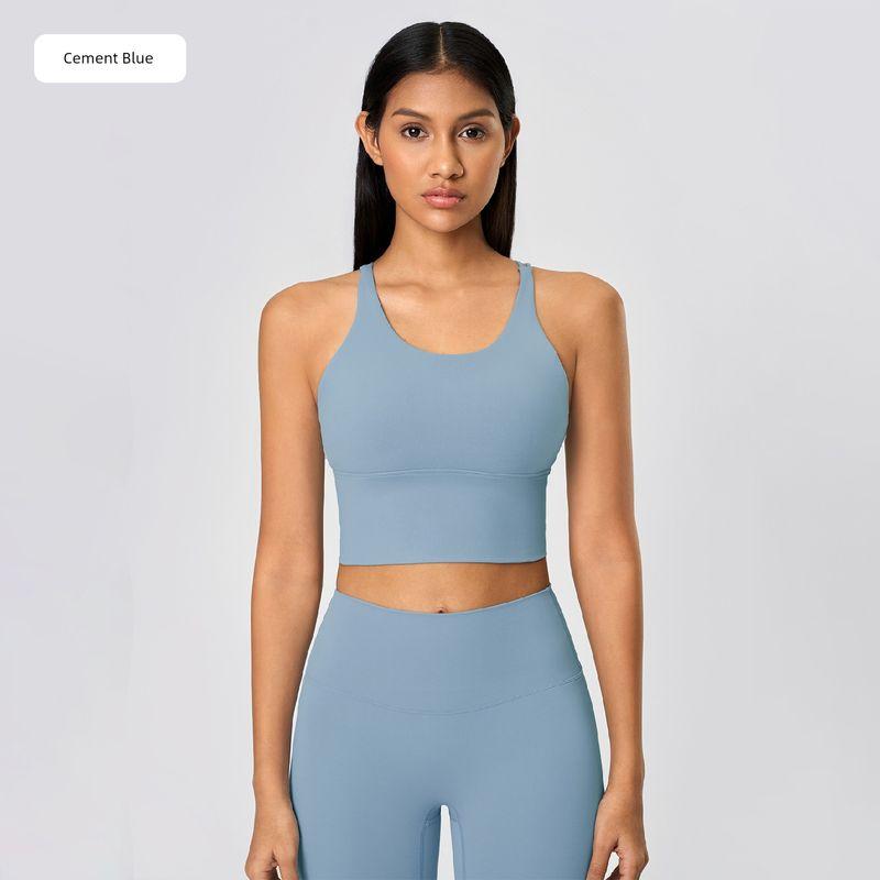 Lu Same Sports Bra for Women 2025 New Outdoor Removable Bubble Wrap Running Fitness Beauty Back Yoga Vest