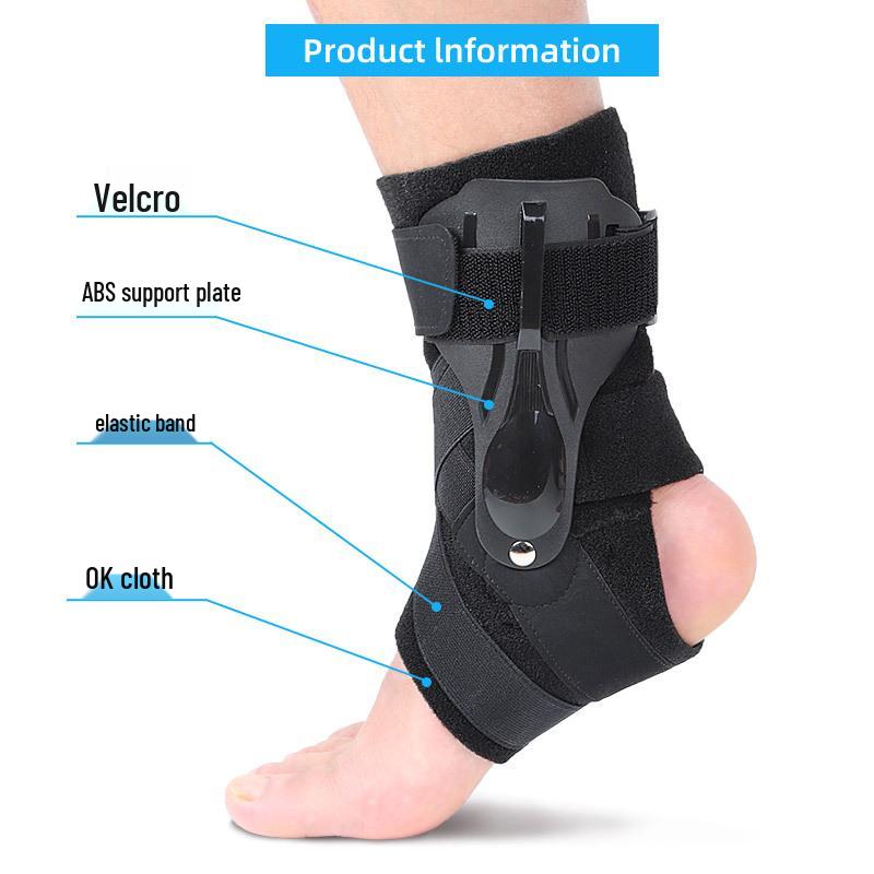 Unisex Sports Compression Ankle Brace with Double Support Straps for Outdoor Fitness and Basketball