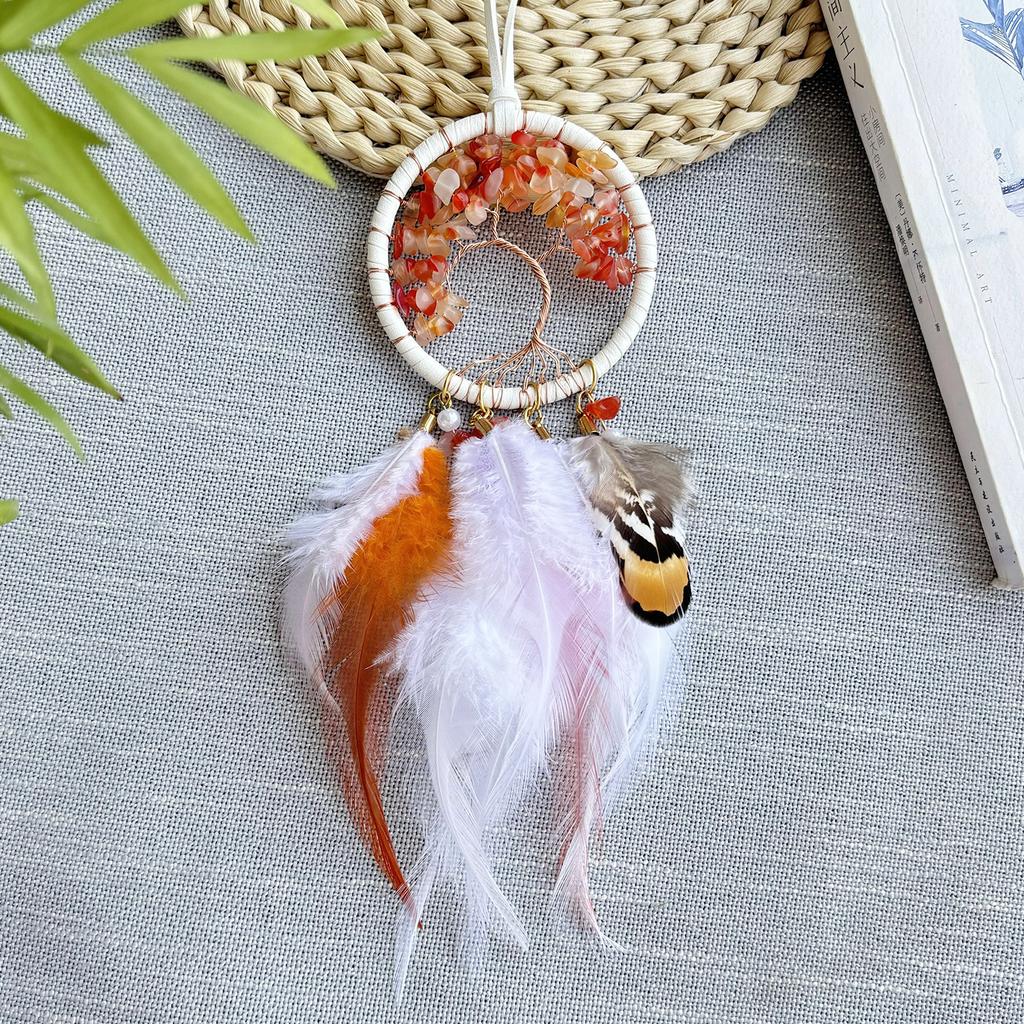 Home Decoration Crystal Stone Car Hanging Tree of Life Car Pendant Crafts Car Interior Decoration