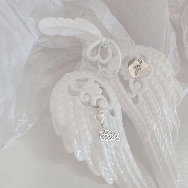 Handcrafted Feathered Wing Ornament For Bags Keys Versatile Plastic Alloy Keychain Accessory Unisex Present