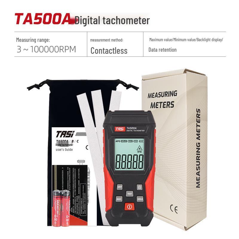 Tean Laser Tachometer TA500C: Digital Display Contact Speed and Line Speed Meter