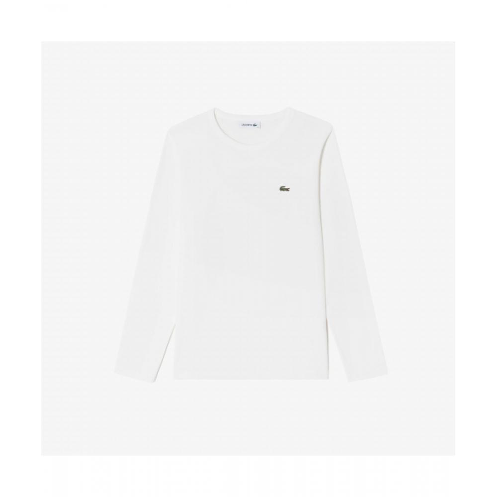 

LacoSTe Women S baSic Long Sleeve T ShirT [off whiTe] 034