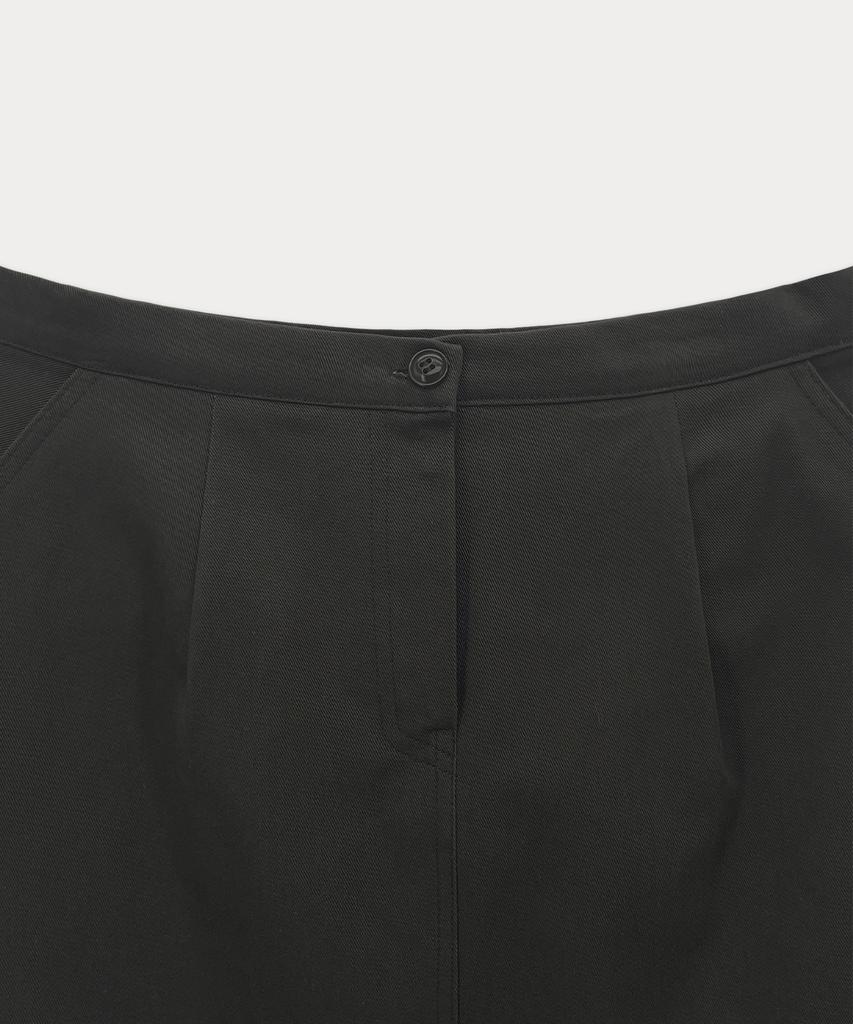 Sseomweeobeoteo Penny Cotton Midi Skirt - Charcoal