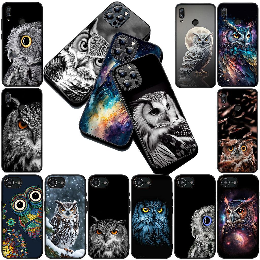 Owl Cartoon Phone Cover Soft Case for Apple iPhone 17 Air 12 13 Pro Max Mini ProMax 7 + 8 Plus Casing