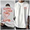 2026 Summer Fashion Trendy Tee Vintage Top CoffeeY2K Graphic Print Cotton Tshirt for Unisex Women Streetwear Oversized Print Tshirt