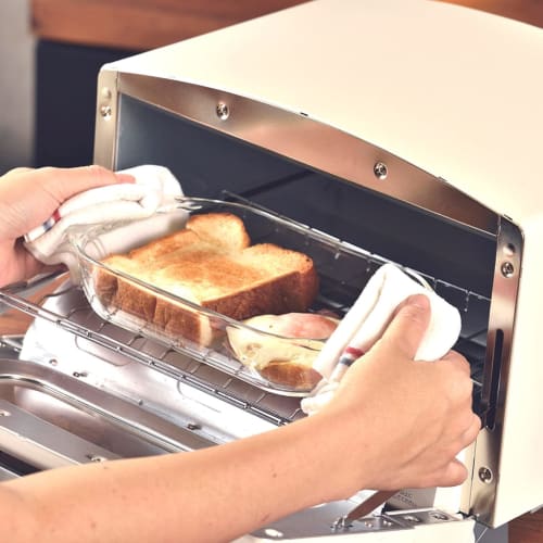 HARIO Made In Japan Heat-resistant Glass Toaster Dish 900ml BUONO Kitchen HTZ-90-BK Set of 3 Clear