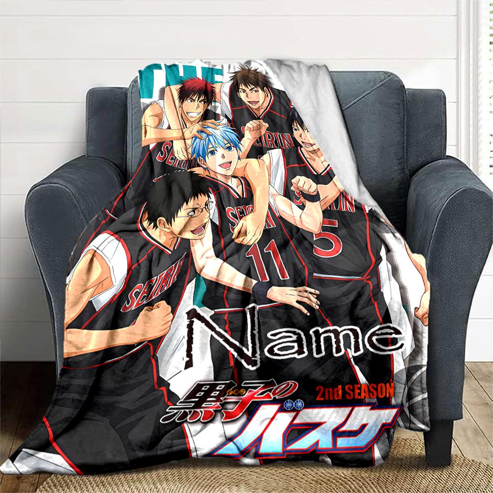 Customiz Name Personality Kuroko's Basketball Blanket Soft &Warm Sofa Office Bed Travel Lunch Break Blanket, Gift Suitable All Seasons