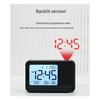 ABKY-Projection LCD Alarm Clock 180° Rotation Black And White Color Options Alarm Settings Versatile Design Feature