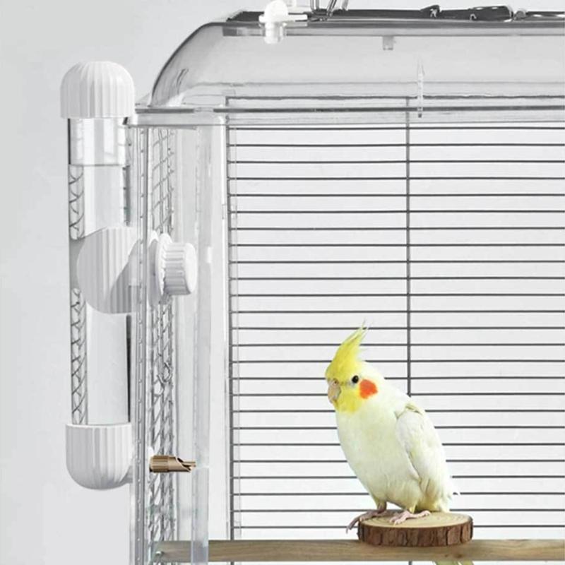 Cage Water Bottles Automatic Feeder Top Fill No Drip Drinking Device for Parrots