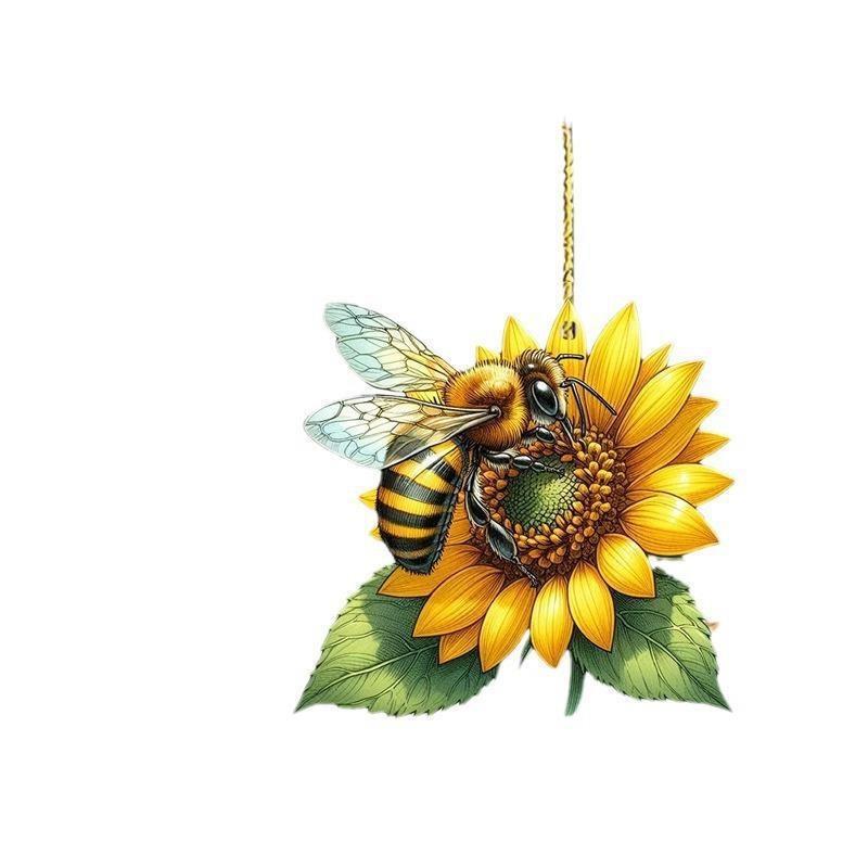 Cute Minimalist Acrylic Bee Car Decoration Gift For Festive Charm Interior