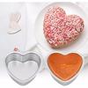 3 Inch Heart Shaped Cake Pan Mold Solid Bottom Aluminum Alloy Chocolate Cake Pan Silver Tin Baking Mold Mould
