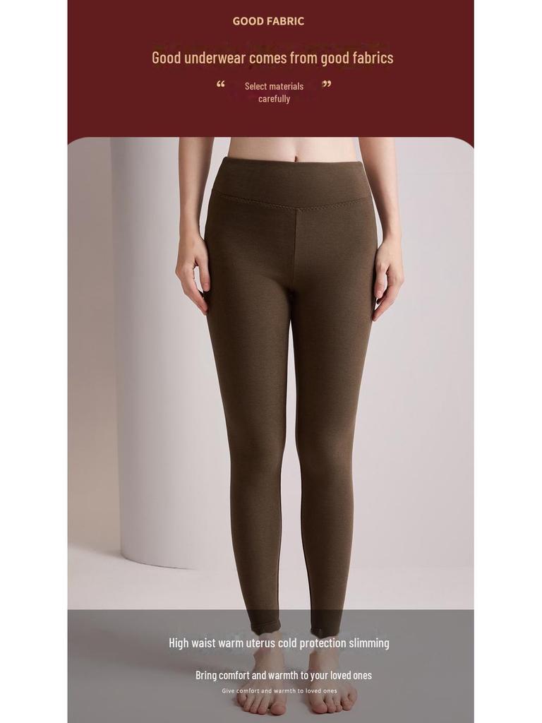 2024 Herbst/Winter Damen Meiyabi Hochtaillierte Wollmischung Warme Leggings