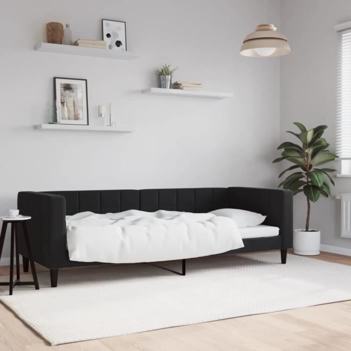 VidaXL Day Bed Black 80x200 Cm Velvet 354005