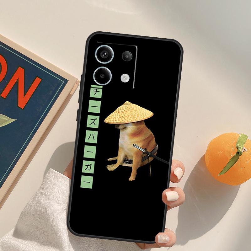 Funny Cheems Doge Funda For Xiaomi Redmi Note 9 10 11 12 13 14 Pro 9S 10S 11S 12S Redmi 13C 10C 12C 14C Case