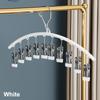 10 Clips Stainless Steel Sock Clip Pace-Saving Arc Sock Drying Rack Windproof Non-Slip Clothes Rack Underwear Clip Towel Hanger
