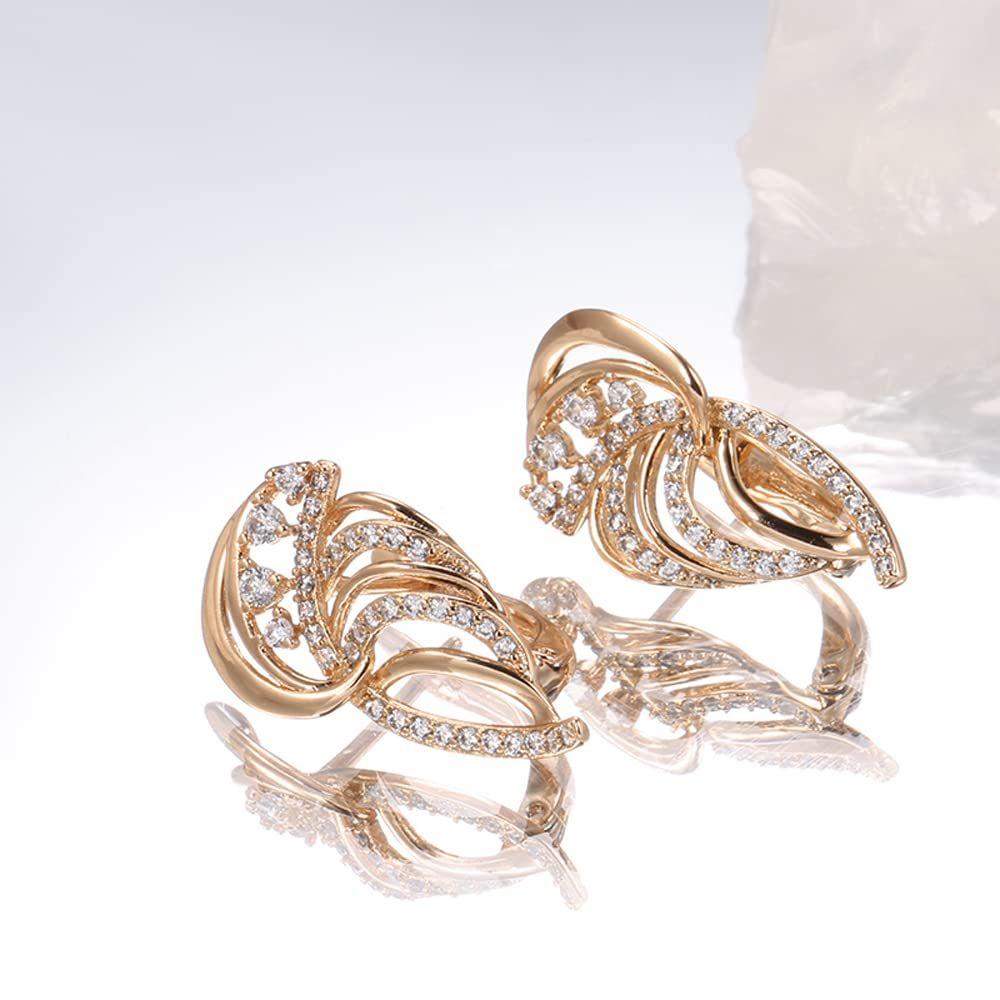 Stylish Copper Zircon Earrings for Women and Girls