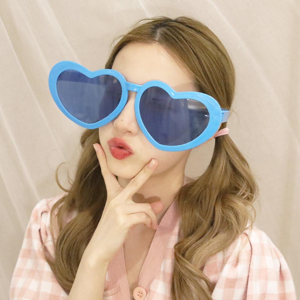 Funny Cute Oversized Heart Shape Glasses Photo Props Party Decorations Glasses Photobooth Supplies Birthday Party Gift 1PC